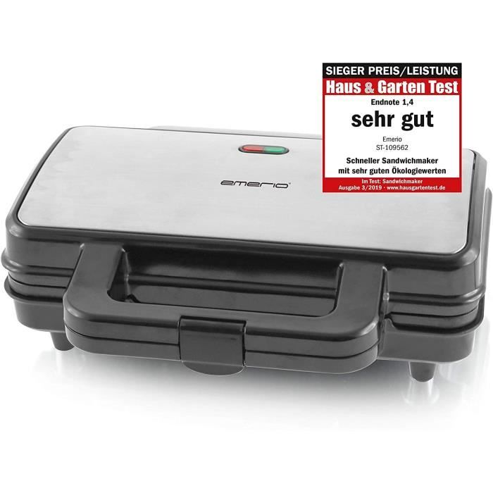 MACHINE A PAIN emerio ST109562 grillepain sandwich XXL adapteacute agrave toutes les tailles de pain grilleacute acier inoxydabl374