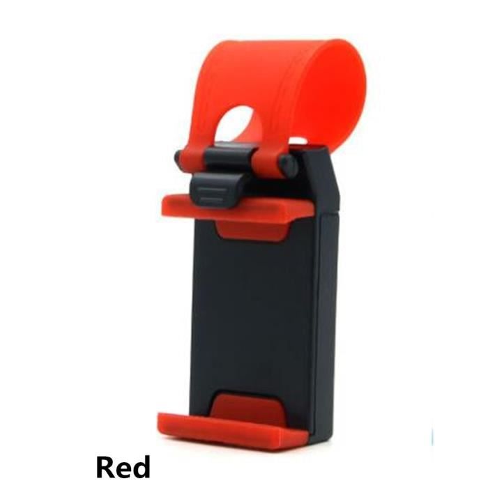 Tapis voiture,Support de téléphone portable à Clip pour volant de voiture,pour Renault 2 boutons Clio Scenic Megane 2 - Type Rouge