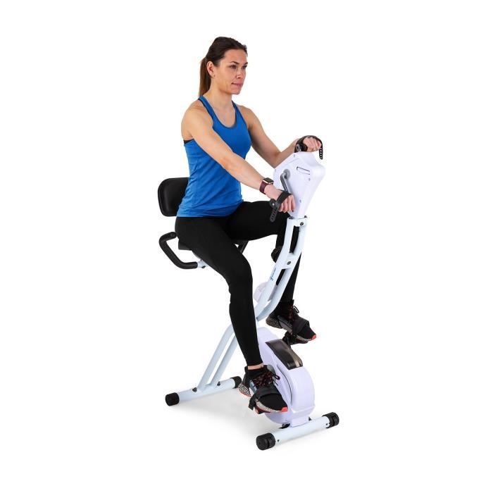 Vélo d'appartement - Capital Sports Azura - Full Body Comfort - Vélo à mains - 7,5 kg masse d'inertie - Blanc