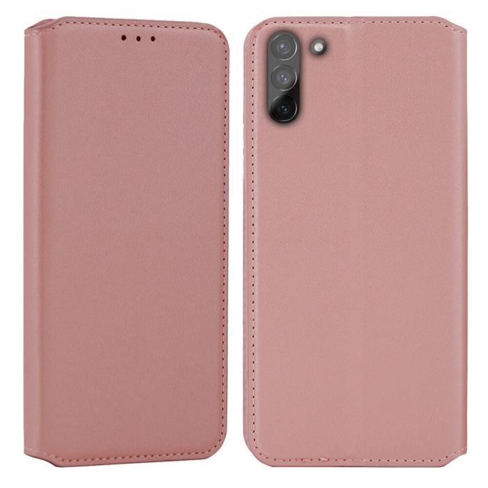 Coque pour Samsung Galaxy S21 Plus,Portefeuille Cuir pour (Galaxy S21 Plus (6,7 Pouces), Rose)