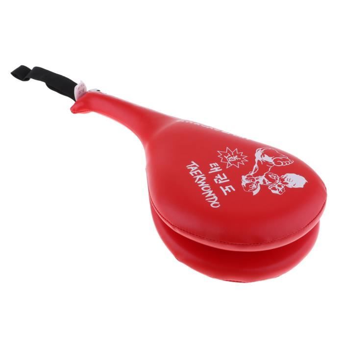 Raquette de Taekwondo Double Kick Pad Coussinets de Kick Boxing Pour Karaté Tae Kwon Do rouge