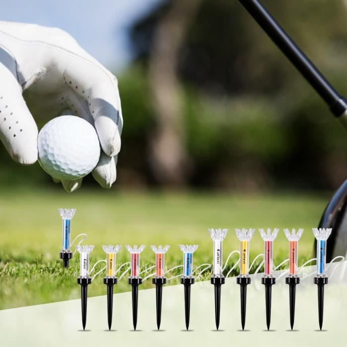 Lixada 79mm - 90mm 5Pcs Tee de Golf Entrainement Magnétique Step Down Boule De Golf Titulaire Tees Golf Accessoires-5