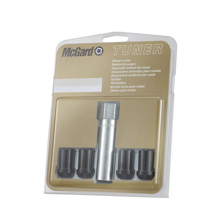 McGard SU Dispositif antivol de roues et de pneus Tuner à assise conique SW21 Filetage M12 x 1,5 (Noir) - 25357