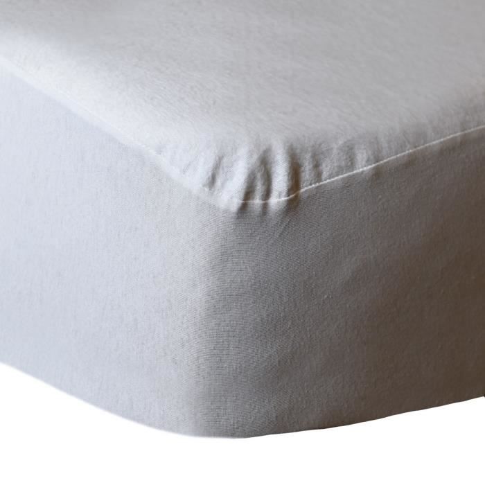 Protège matelas coton bonnet 40 cm 200 gr/m² CONFORT PLUS 160x200 cm