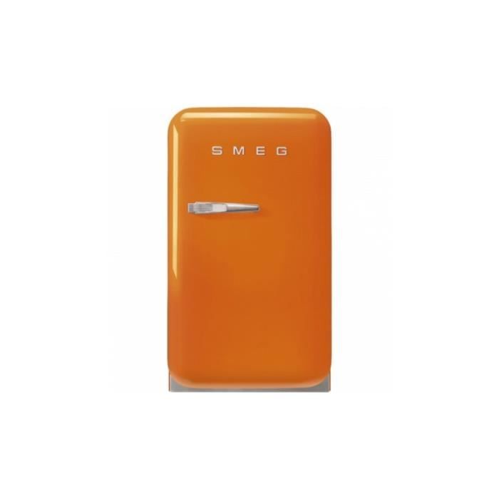 MINIBAR ANNEES 50 34L ORANGE C HARNIERES DROITE
