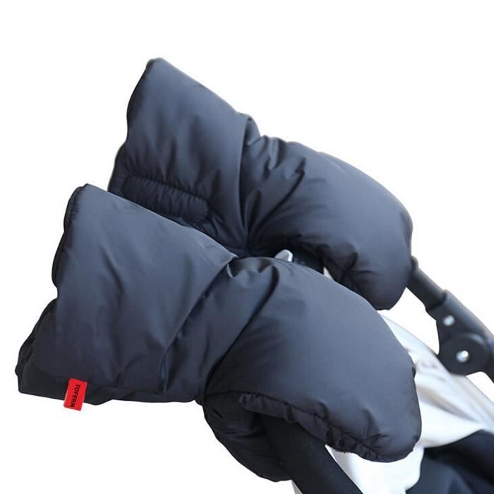 Tofern Poussette 1*Paire Protège-mains Polaire Moufle Manchon Gant Chauffe-mains Protection des Mains Poussette Canne Poignée Hiv...