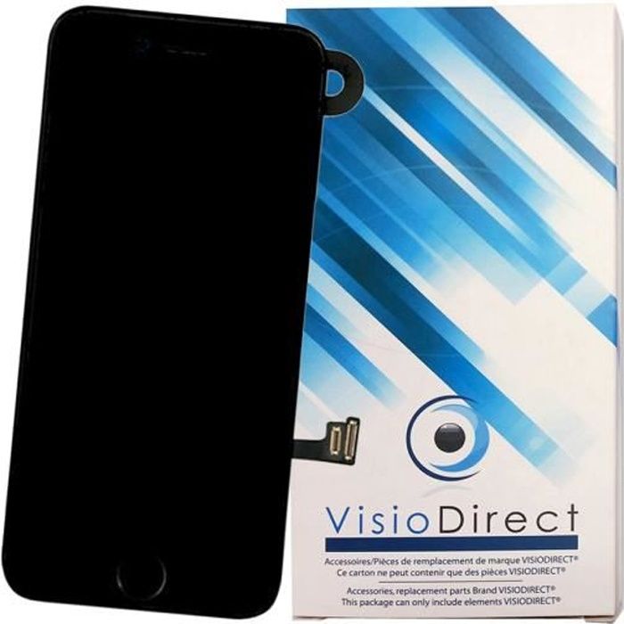 Ecran complet compatible avec Iphone SE 2020 noir (avec nappes et bouton home)