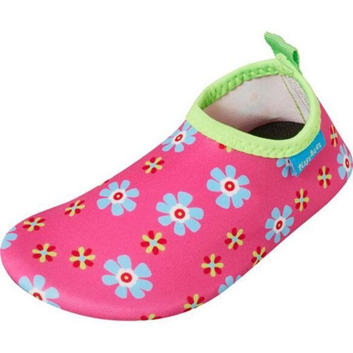 Chaussures aquatiques - PLAYSHOES - Flower - Semelle TPR antidérapante - Séchage rapide - Motif fleurs