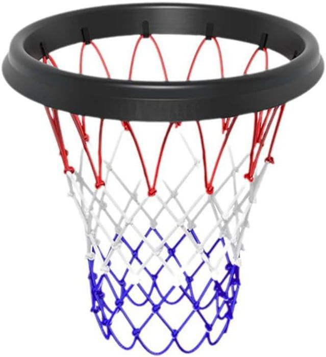 Filet De Basket-Ball De Remplacement Standard - Blanc, En Nylon, Pour Cerceau Extérieur