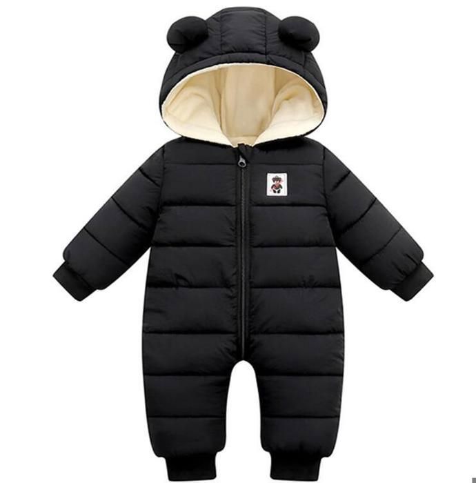 Combinaison Polaire Bébé Fille Garçon 0-24 Mois - Manches Longues Capuche - Chaud Hiver - Dessin Animé