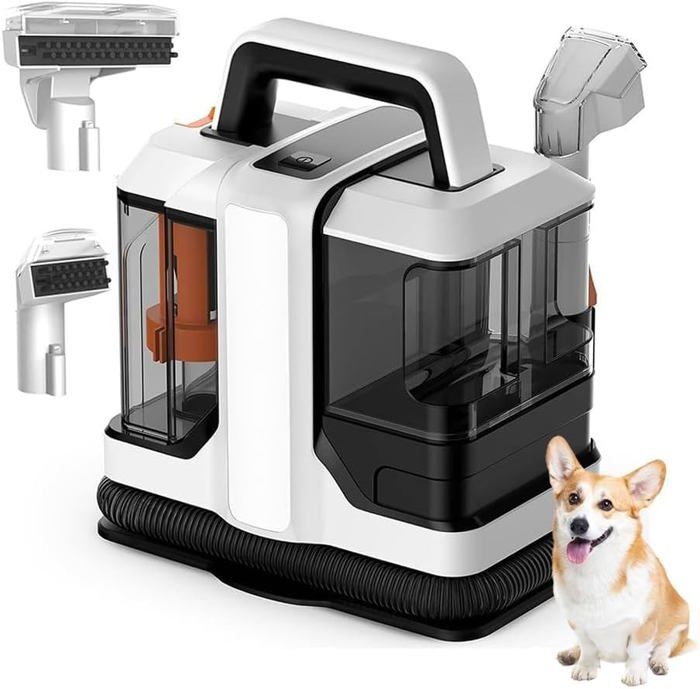 Shampouineuse Nettoyeur de tapis de canapé portable 750 W nettoyage puissant des taches en profondeur 15 KPA nettoyeur de tapis - Prumya