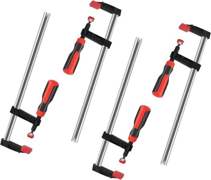 Lot De 2 Serre-joints à Une Main 600 Mm – Serrage Rapide, Pour Bois, Métal, Plastique (noir)
