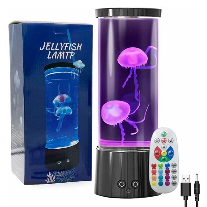 Comparer les prix de Lava-Aquarium-QuallenlampeLED-Quallen-Nachtlicht mit 16 FarbenFernbedienungentspannendes Geburtstagsgeschenk für Männer Frauen
