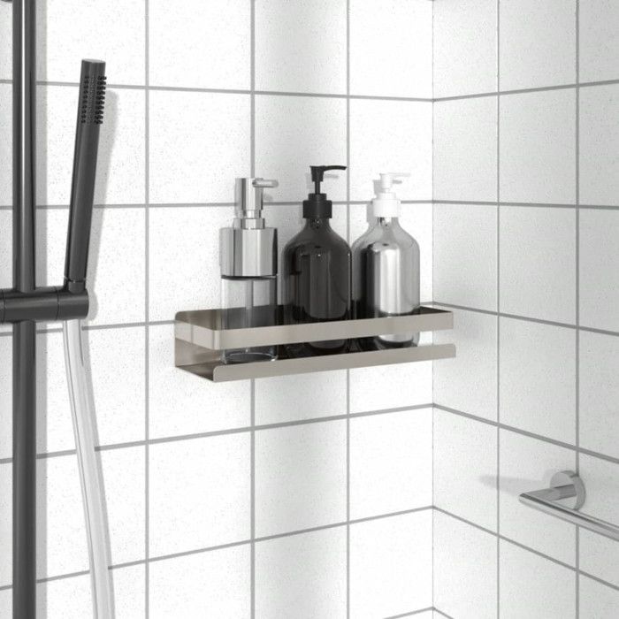 Étagère de douche 30x10x6 cm acier inoxydable 304 brossé