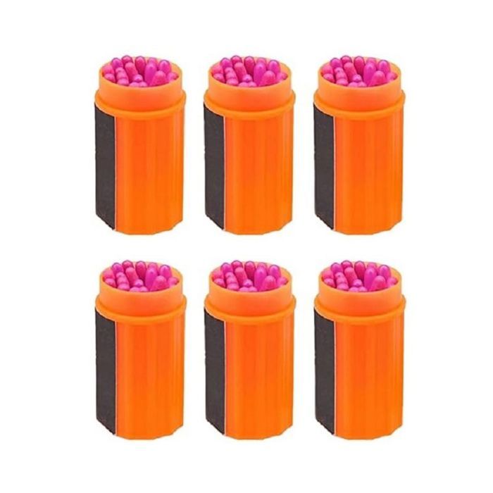 Lot De 6 Boîtes D'allumettes étanches Résistantes Aux Intempéries | Allumettes De Survie Pour Camping, Randonnée, Kit Urgence