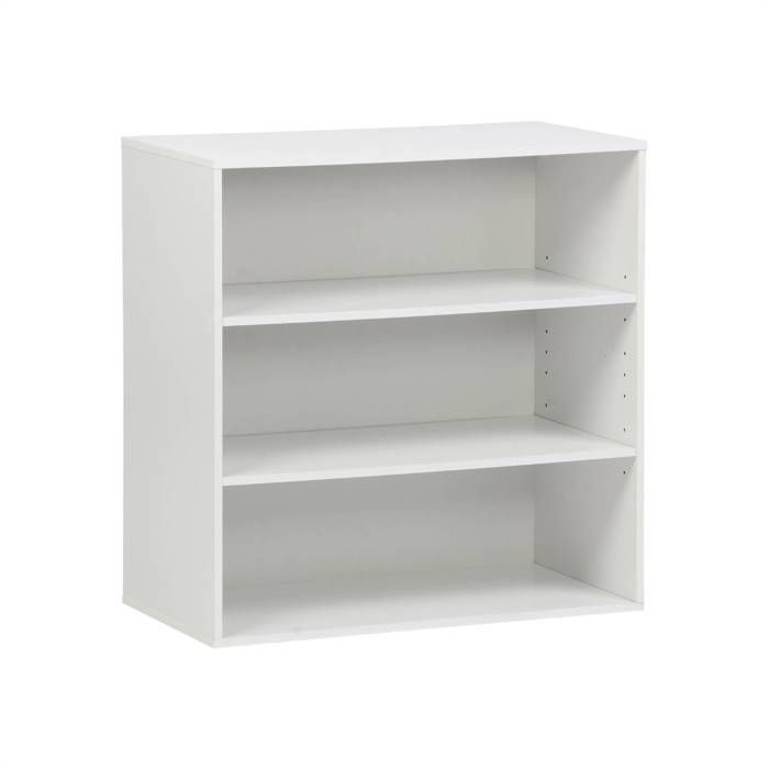 Etagère. bibliothèque. module de rangement décor bois blanc 2 étagères L 70 x P 35 x H 70cm - Kompo Etagère. bibliothèque. module de rangement décor bois blanc 2 étagères L 70 x P 35 x H 70cm - Kompo