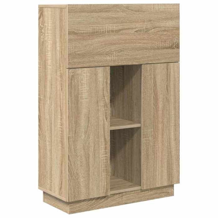 ROUMEI®Table Informatique pour étudiants - Bureau Chêne sonoma 715x315x1065cm Bois dingénierie - 1 personne qdk23857