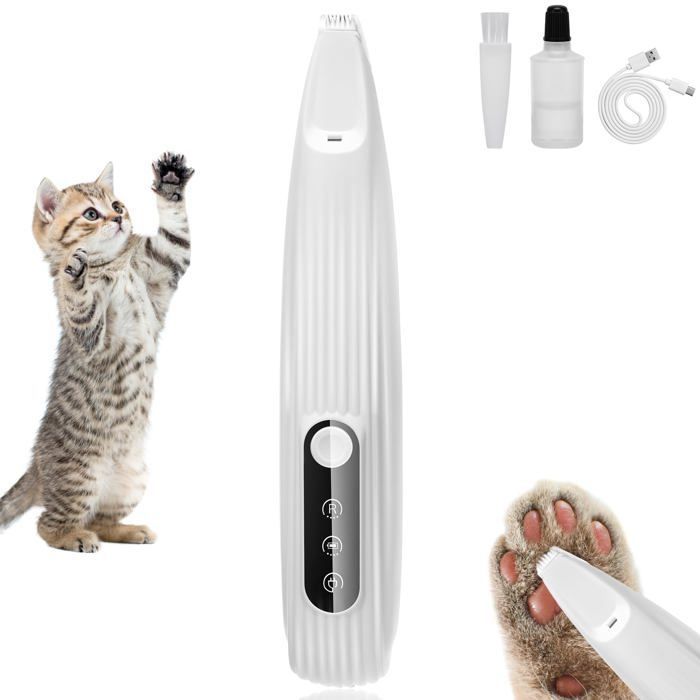 Comparer les prix de Tondeuse chien/chat avec LED faible bruit pour patte et visage (Blanc)