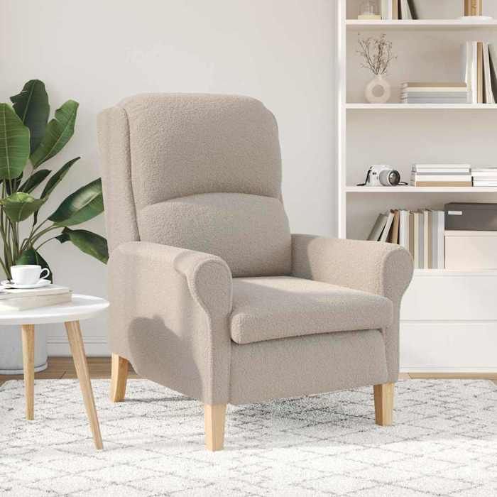 Gris clair Fauteuil de relaxation - SOLOMON - 1 PLACE - CHAISE TV - Gris clair 76x94x102 cm FF307