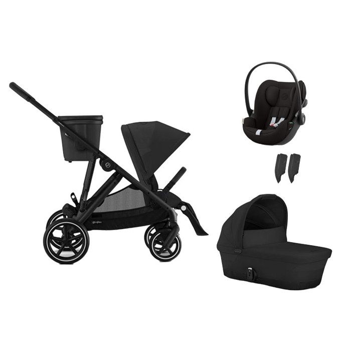 CYBEX - Poussette Trio Gazelle S + Cloud G3 + Nacelle Moon Black