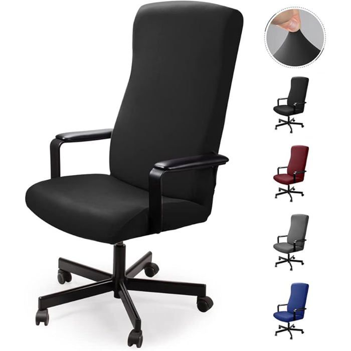 Housse pour chaise de bureau housse pour chaise pivotante amovible (noire taille 2L) - N multicolore HOUSSE DE CHAISE