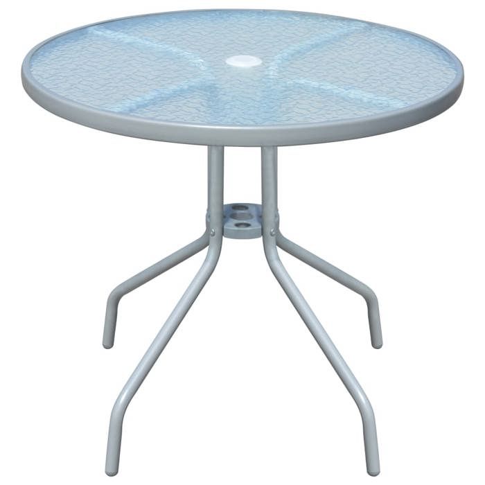 1pc Gris Meuble de balcon 2/4 PERSONNES - Table de bistro Magnifique - Gris 80x71cm Acier CL4062605 1pc Gris Meuble de balcon 2/4 PERSONNES - Table de bistro Magnifique - Gris 80x71cm Acier CL4062605