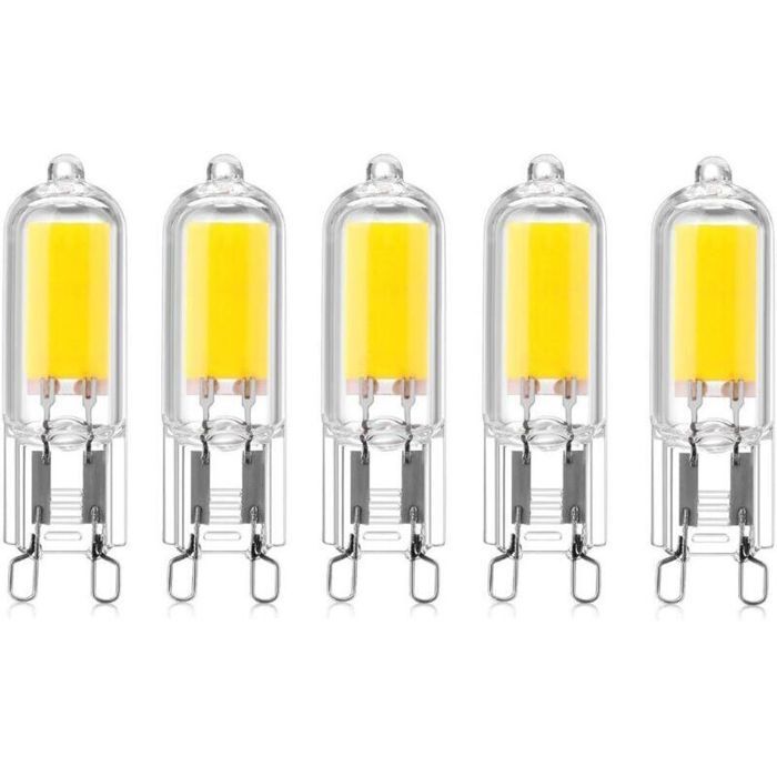 5-pcs 2W G9 Culot Capsules COB LED Ampoule 220V 200 Lumen 10W-20W Ampoule Halogène équivalent pour Lustre Lampe de Bureau Appliqu...