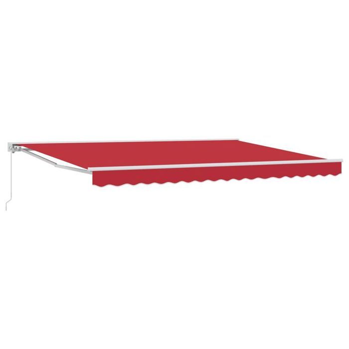 Vidaxl Store - store banne Auvent rétractable manuel Rouge 4 × 3 m Rouge - vue 3