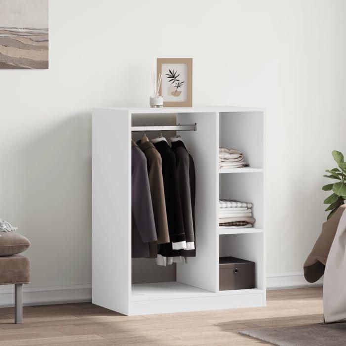 Décoratif - Garde-robe -(1 PCS）- Vidaxl - Armoire penderie Pour chambre blanc 77x48x102 cm - bois dingénierie 623551