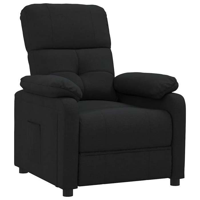 1 PLACE Fauteuil inclinable - VIDAXL - Dossier/repose-pied réglables - Noir Tissu 73x90x100 cm F3591