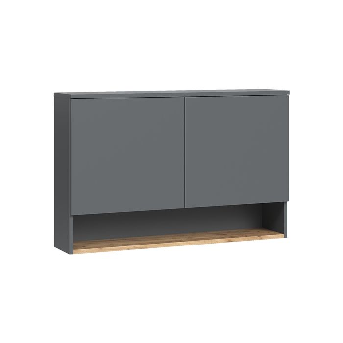 Armoire murale Viktor 93.6x60cm à 2 portes Anthracite/Chêne doré Vicco 62832