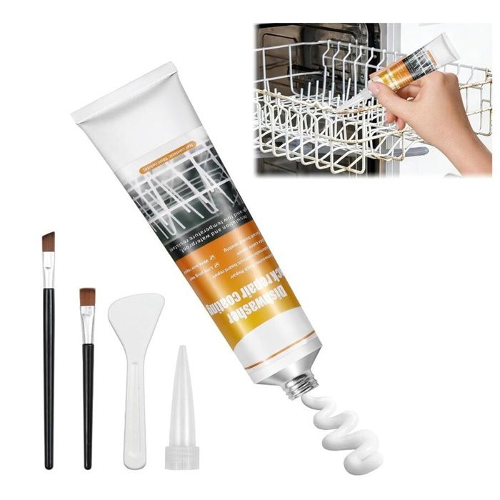 Kit Réparation Panier Lave Vaisselle 50MLRevêtement Anti RouilleImperméableRésistant à la ChaleurRéparer les Paniers Endommagés