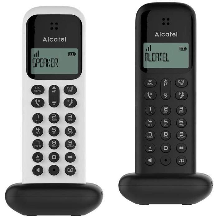 Mains Libres et Identification de lappelant SPC Art Couleur Noire T/él/éphone sans Fil avec r/épertoire