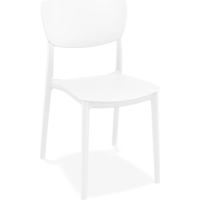 chaise de cuisine 'oma' en matière plastique blanche