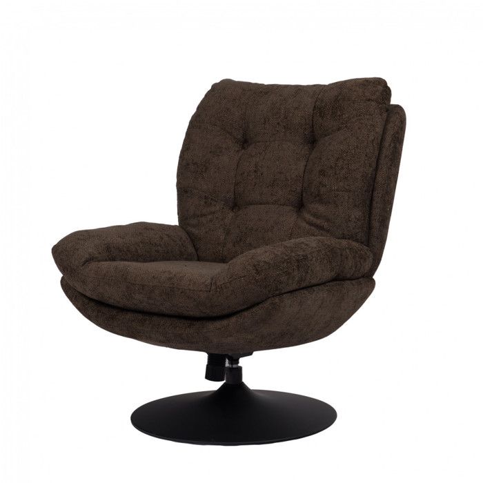 Fauteuil en tissu marron et noir Magnum - Amadeus Fauteuil en tissu marron et noir Magnum - Amadeus