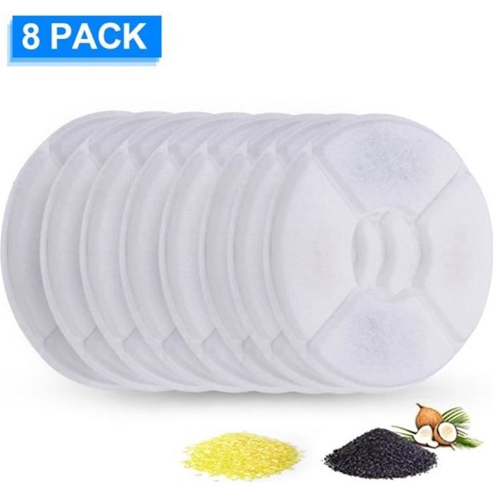 Meilleurs prix pour 8 Pcs Filtres de fontaine pour chat Filtres de rechange pour fontaine à fleurs