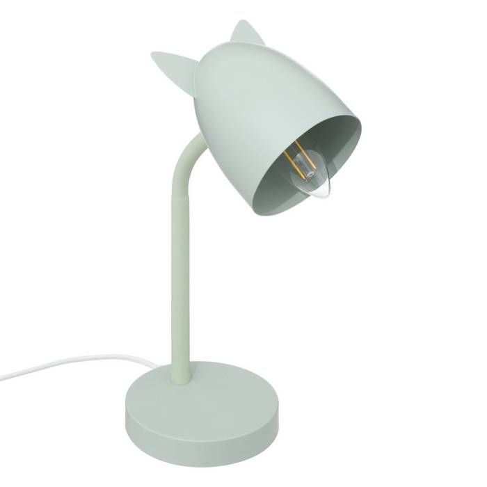 Lampe à poser à oreilles H.31cm métal vert - Atmosphera Créateur dintérieur