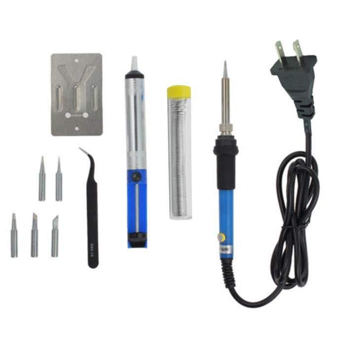 60W 10pcs outil de fer à souder Kit électronique soudure température réglable _ang8590 Achat