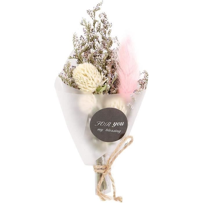 Bouquet de Fleurs séchées, Petit Bouquet de Fleurs Magnifiquement sèches  pour décoration de Mariage, Cadeau de Vacances(Lapin [1386] - Cdiscount  Maison