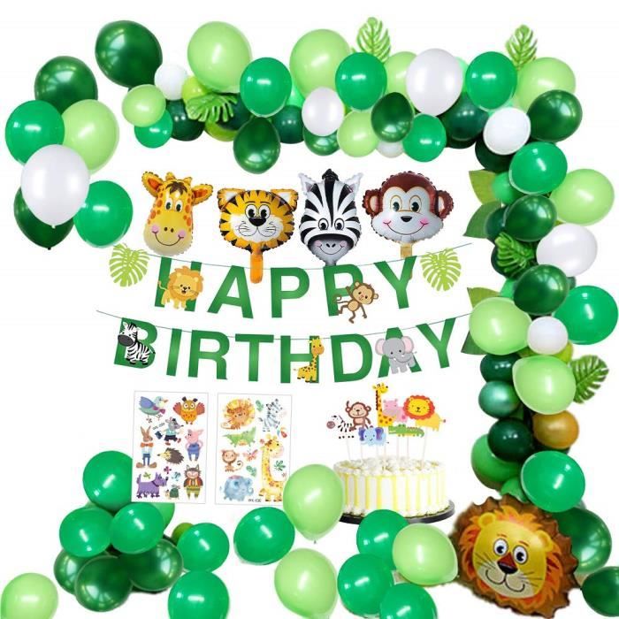 Loisirs Creatifs Cuisine Et Maison Jungle Decorations Anniversaire Fete Garcon 1 Ans Acna Safari Anniversaire Bebe 1 An Garcon Ballons Anniversaire 1 An Animaux Avec Latex Ballons 1 Ans Jungle Pour Garcon