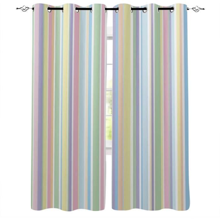 Rideaux Occultants 2 Panneaux Fenêtre Isolant Thermiques Solid Système
