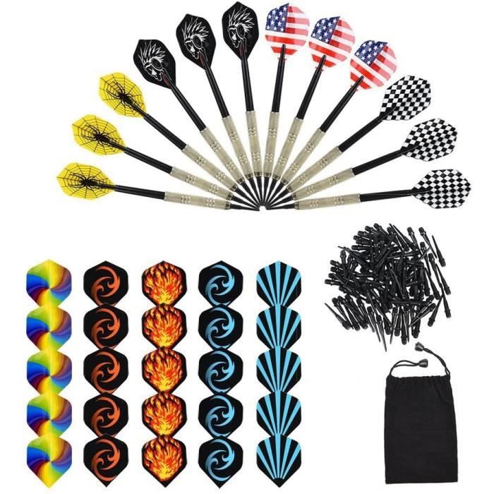 Lot De 12 Fléchettes EmpireDart Avec 30 Ailettes Et 100 Pointes - Qualité Angleterre