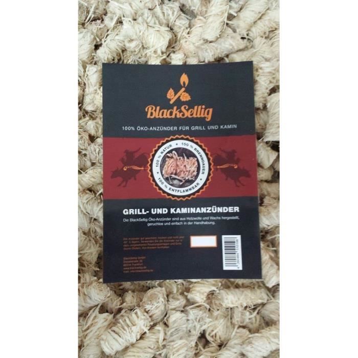 Allume-feu En Laine De Bois FIRE LION - 240 Pièces, Naturel, Fabriqué En Allemagne, Pour Barbecue Et Cheminée Allume-feu écologique Cire Végétale