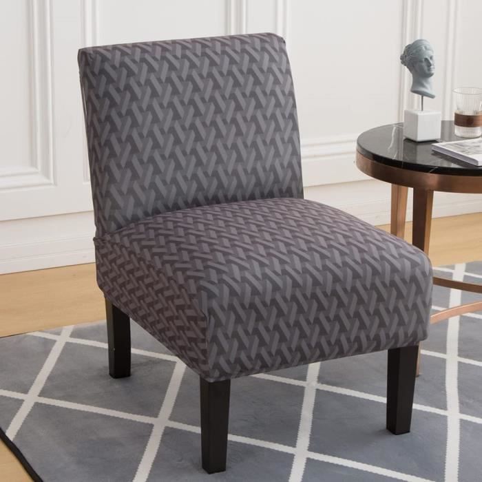 WJHDWYD Housse De Chaise Extensible Sans Accoudoirs Jacquard 1 Place - Vert Matcha - Protection Meuble Salon Chambre