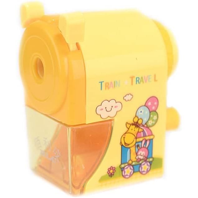 4 Pcs Taille-Crayon, 2 Trou Manuel Taille Crayon Avec