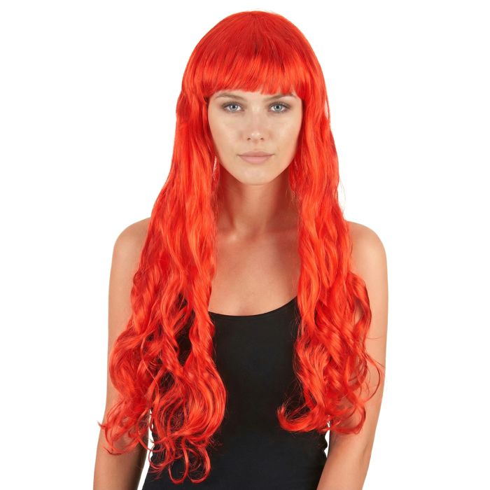 Perruque Longue Ondulée Rouge Femme - 55534 - Cdiscount Jeux - Jouets