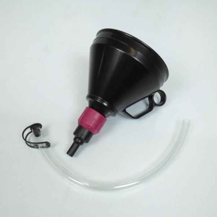 Entonnoir rond noir avec tube flexible et bouchon Ã˜165mm pour moto auto  scooter - MFPN : Entonnoir flexible et bouchon-214626-1N