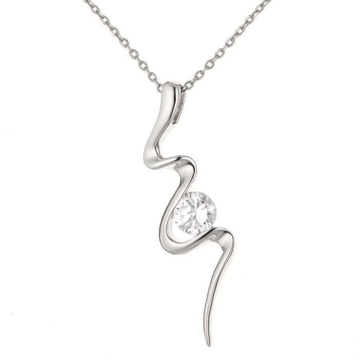 Collier Ancien En Argent Massif 925 Rhodié - Occasion - Style Vintage