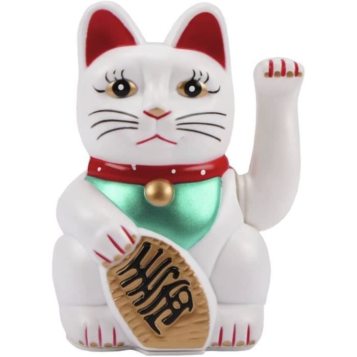 Chat Decoration Statue Jardin Exterieur avec Lampe Solaire Figurine