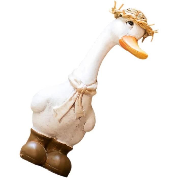 Statue De Jardin En Résine En Forme D'Oie De La Ferme Décoration De